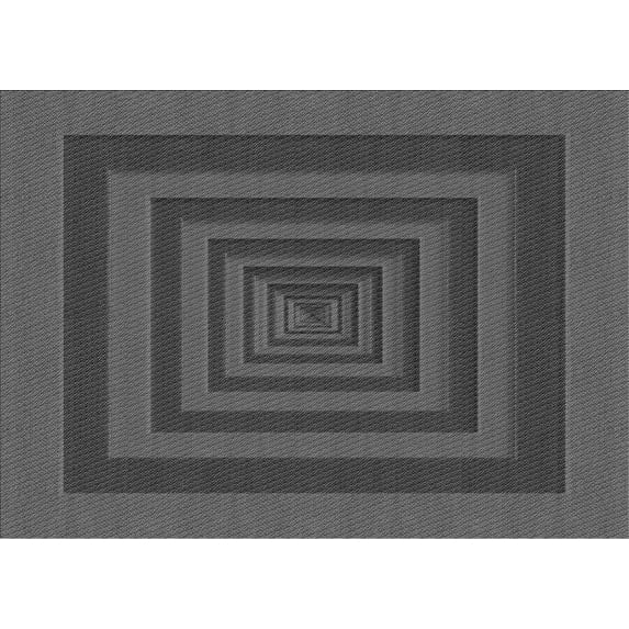 Ahgly Company Indoor Rectangle Patterned Sonic Silver Gray Area Rugs, 2' x 4'