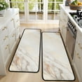 thumbnail image 4 of Kitchen Rugs Sets Of 2,White Gold Marble Pattern Anti Fatigue Kitchen Mat Rugs Non Slip Washable,Decorative Kitchen Floor Mats for Kitchen,Sink,Laundry,17"x47"+17"x47", 4 of 5