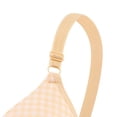 thumbnail image 4 of Byworldtasic Ladies Everyday Plaid Wireless Bra Ribbed V‑Neck Lightweight Bralette Adjustable Shoulder Straps Casual Bra, 4 of 5