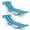 Blue + Navy, variant on Costway 2 PCS Outdoor Folding Chaise Lounge with Carry Strap, Metal Frame for Patio Poolside Blue + Navy
