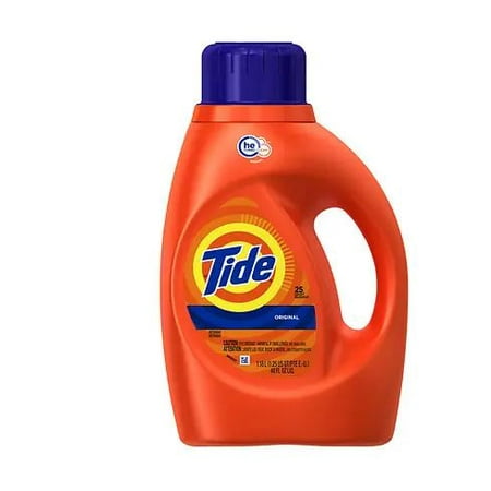 Tide Original Scent HE Turbo Clean Liquid Laundry Detergent, 40 oz, 25 loads