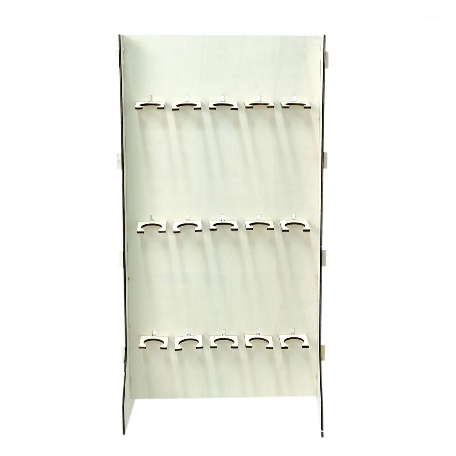 Efavormart 3-Tier Wooden Champagne Glass Flute Holder Wall Stand Rack, 15 Glass Drinks Shelf, Floor Standing Rectangular Drinks Rack