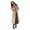 Khaki, variant on Fall Spring Women Jacket Oversized Turn-down Collar Double-breasted Overcoat with Belt Mid-calf Length Solid Color OL Commuting Coat