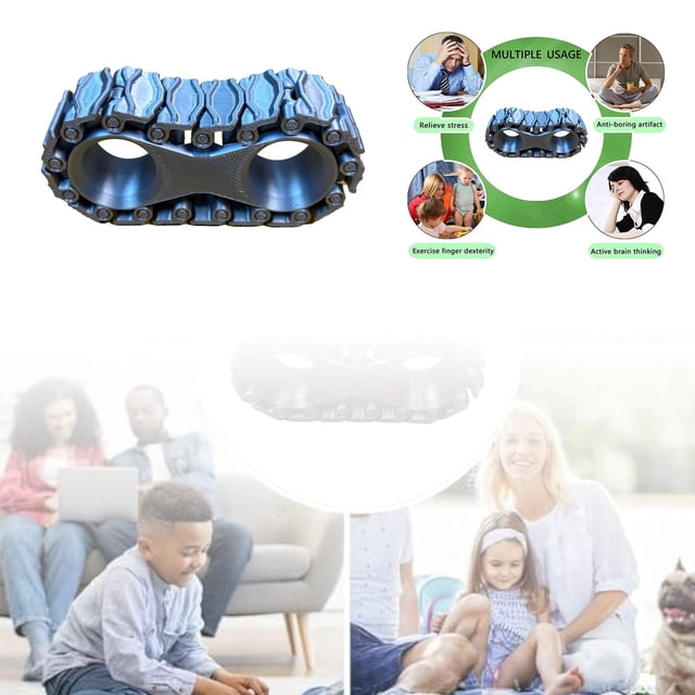 Tank Track Finger 3D Printed Stress Tank Track Model Toy For Stress And Anxiety Fun Toy Unisex Finger Track Toy