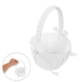 thumbnail image 6 of FOMIYES Luxurious White Satin Wedding Basket, Elegant Design, Versatile Accessory, Home Use, 4Pcs, 6 of 7