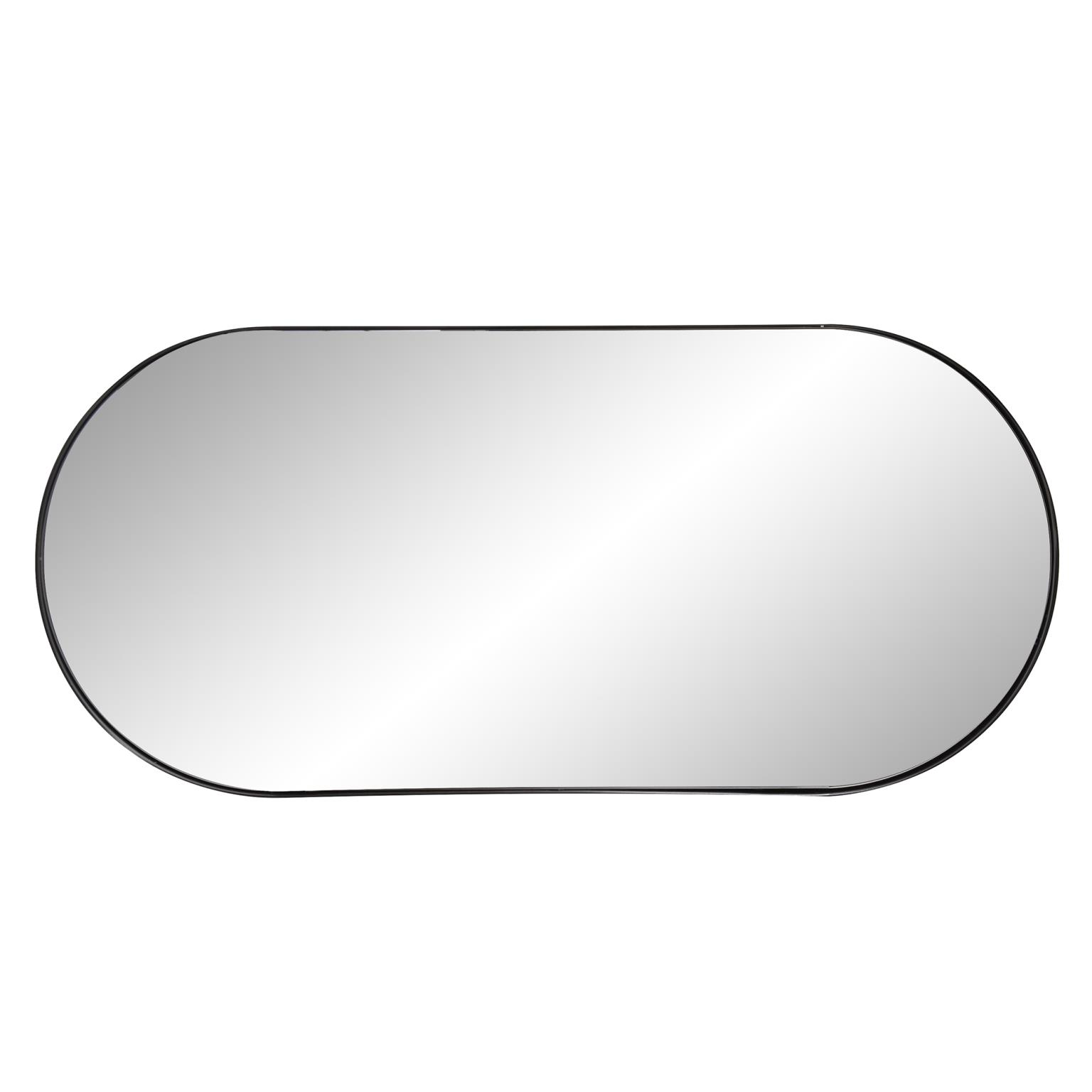 Tyler Dillon Stainless Steel Framed Capsule Wall Mirror - 40"H x 17.75"W