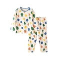 thumbnail image 4 of Spazoro Toddler Kids Girls 2PC 100% Cotton Ouifit Sets, Long Sleeve Fall Winter Cute Print Soft & Comfy Casual Shirts and Pants for Loungewear Multicolor Size 8-9, 4 of 7
