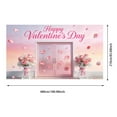 thumbnail image 3 of 1pc Large Valentine's Day Backdrop Banner, Happy Valentine's Day Background, Flowers Love Heart Valentines Day Decorations Backdrop for Valentine Party Supply Wedding Propose Marriage (480cm×210cm B), 3 of 4