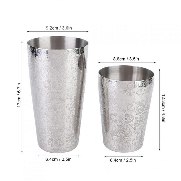 Juego de Coctelera para Coctelera Juego de Coctelera de Acero Inoxidable 304 Boston Shaker Bartender Bar Tool Silver para Barman ANGGREK Otros