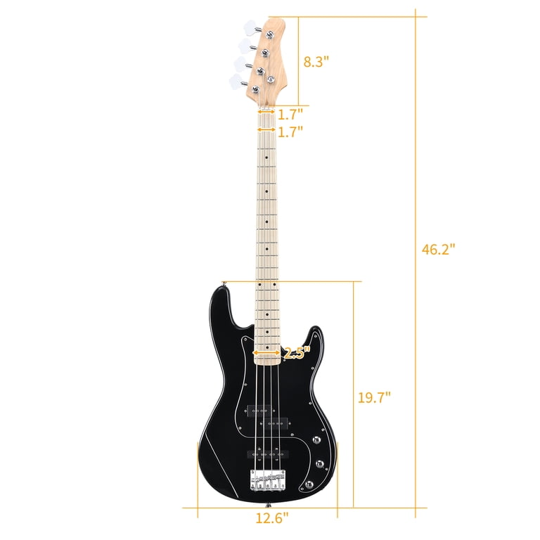 Ktaxon, Electric Bass Guitar, 46in Full-Size, with 20W Amp Kit