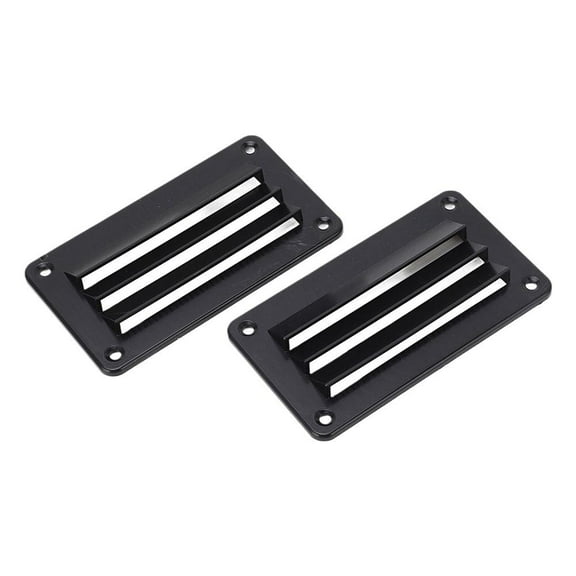 2Pcs RV Vent Louver with Hardware, ABS Ventilation Outlet Grille for RV, Yacht, Boat, Bathroom, Kitchen, Office