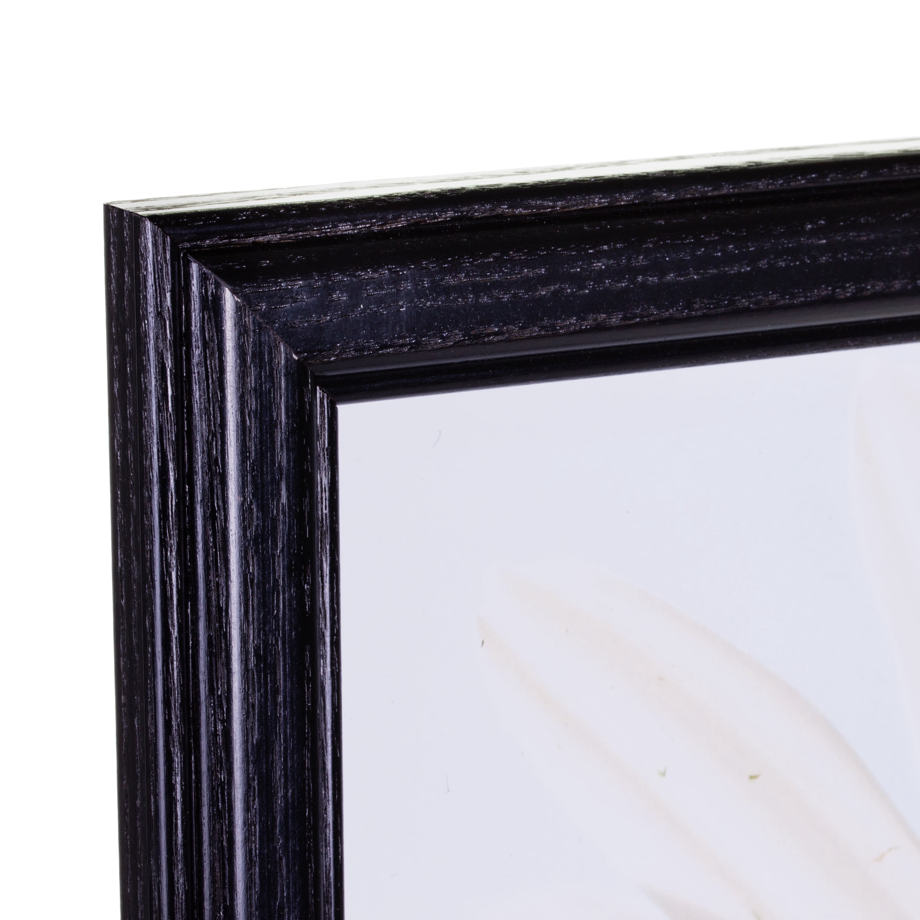 Craig Frames Wiltshire 236, Simple Black Hardwood Picture Frame with Single White Mat - Displays a 18x24 inch Print with the Mat or 22x28 inch without the Mat