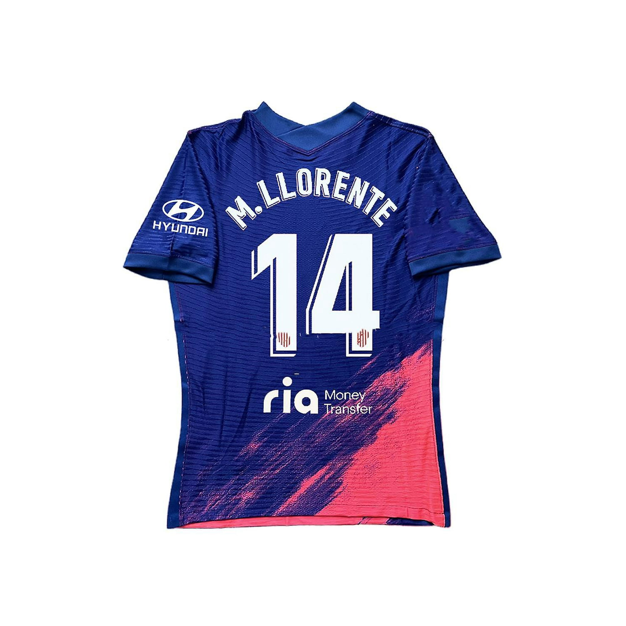 21-22 Atletico Madrid Away Shirt Number 14 Marcos Llorente