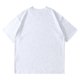 thumbnail image 3 of Camisas Elvqul Caballero Blanco Casual Manga Corta Algodón de Color Sólido Cuello Redondo, 3 of 5