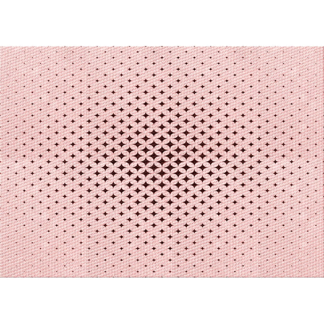 Ahgly Company Machine Washable Indoor Rectangle Transitional Pink Bubble Gum Pink Area Rugs, 6' x 9'