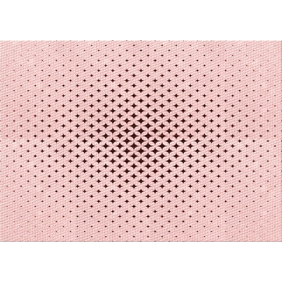 Ahgly Company Machine Washable Indoor Rectangle Transitional Pink Bubble Gum Pink Area Rugs, 8' x 12'