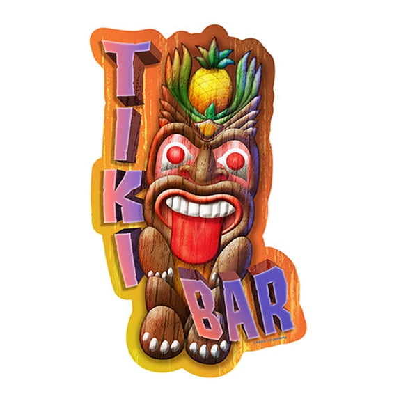 Tiki Bar Tiki Head Novelty Sign | Indoor/Outdoor | Funny Home Décor for Garages, Living Rooms, Bedroom, Offices | SignMission personalized gift Wall Plaque Decoration