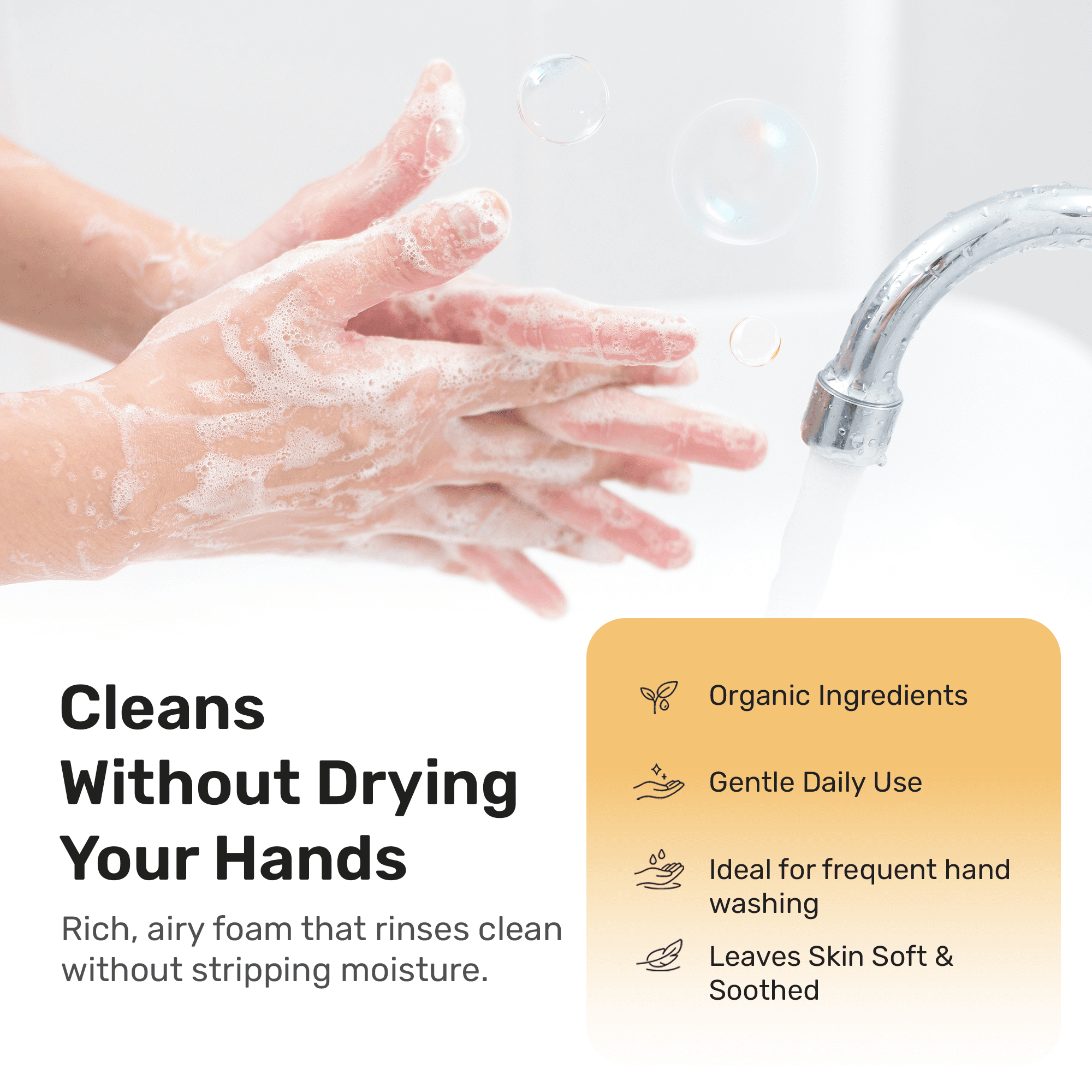 kosmatology® Orange Organic Foaming Hand Soap Refill | Moisturizing Hand Wash | Clean Ingredients, Infused with Essential Oils | 34 fl oz