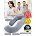 thumbnail image 4 of Momcozy Pregnancy Pillow, U Shaped Full Body Maternity Pillow for Sleeping with Removable Cover, 57 Inch Grey, 4 of 13