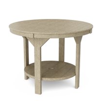 Wildridge Heritage 48" Pub Counter Table, Weathered Wood - Outdoor Weather Resistant Recycled Plastic Furniture for Patio