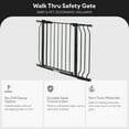 thumbnail image 2 of BalanceFrom Easy Walk-Thru Baby Safety Gate for 29.1”-43.3” Opening, 30” Tall, Graphite, 2 of 10