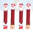 thumbnail image 2 of 4pcs Christmas Refrigerator Door Handle Covers Microwave Oven Dishwasher Kitchen Appliances Covers Door Handle Linen Cloth Protector, 2 of 7