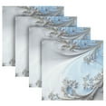 thumbnail image 5 of Cloth Napkins Set of1 100% Satin Peachskin Velvet 20x20inx1 Napkins Cloth napkins are washable Soft and Absorbent Gentle White-blue Tones, 5 of 8