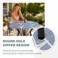 thumbnail image 4 of Round Outdoor Tablecloth with Umbrella Hole and Zipper, Blue Starfish Coastal Tablecloth with Elastic Waterproof, Summer Beach Nautical Sea Ocean Patio Table Covers for 55" - 60" Picnic Pool Tables, 4 of 9
