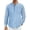 Light blue, variant on Men's Linen Shirts Long Sleeve Button Down Shirt Band Collar Casual Summer Beach Shirts