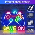 thumbnail image 7 of HIBIBUD Neon Sign for Game Room Decor,Game on Neon Led Sign for Gamer Wall Decor,Gaming Neon Light Sign for Teen Bedroom Decor,Gamer Gifts for Boys,Teen,Men,Kids(Game On-01), 7 of 7