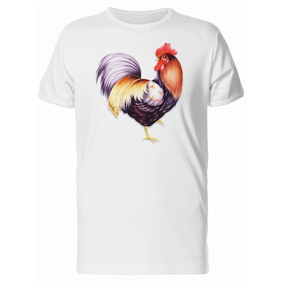 Realistic Painting Of A Rooster T-Shirt Men -Image by Shutterstock, Male Medium