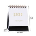 thumbnail image 3 of Vixolx Mini Desk Calendar 2024-2025, Small & Standing, Flip Calendar for Desks - 8" x 5" July 2024 to Dec 2025 18 Monthly Desktop Calendar- Thick Paper Twin-Wire Binding for Home Office (White), 3 of 8