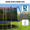 thumbnail image 2 of Trampoline 8 x 14FT for Kids/Adults, Rectangular Trampoline with Enclosure, Safety Net, Storage Bag and Football Target Cloth, SEGMART Heavy-Duty Outdoor Rectangular Trampoline for Boys Girls, Blue, 2 of 8