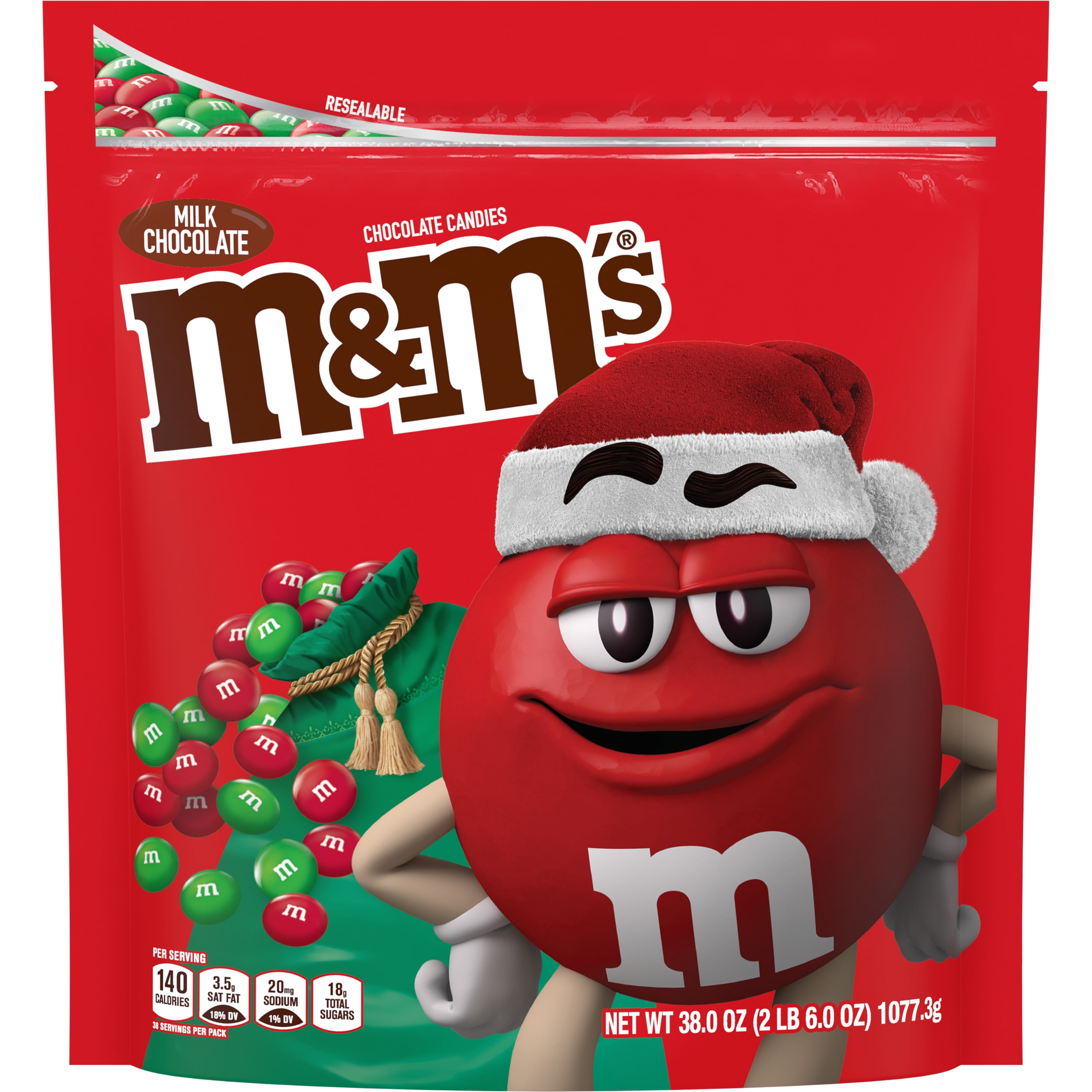M&M Red Candy Musical Animated Eyes Light Up Christmas Ornament SEE VIDEO 