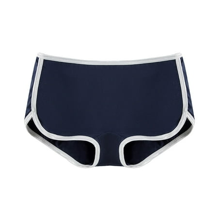 3 Packs Womens Underwear High Waisted Leak Proof Leak Proof Overnight Briefs Panties for Women L Dark Blue