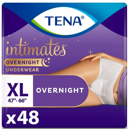 Tena Sensitive Care Overnight Underwear XLarge  48 Ct