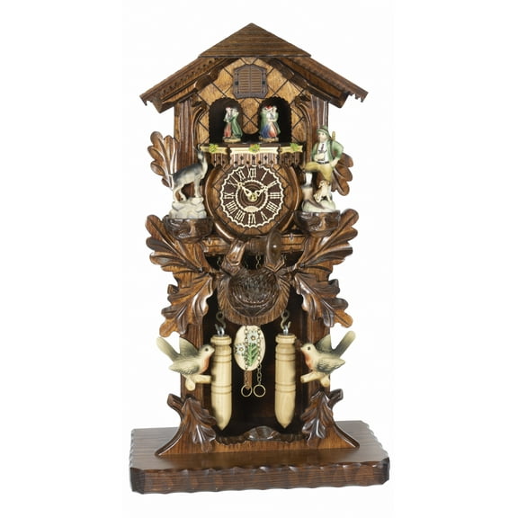 Quartz Cuckoo Clock  with music, turning dancers TU 386/1 QMT HZZG
