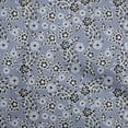 thumbnail image 1 of oneOone Cotton Cambric Dusty Blue Fabric Asian Block Floral Fabric For Sewing Printed Craft Fabric By The Yard 56 Inch Wide, 1 of 4