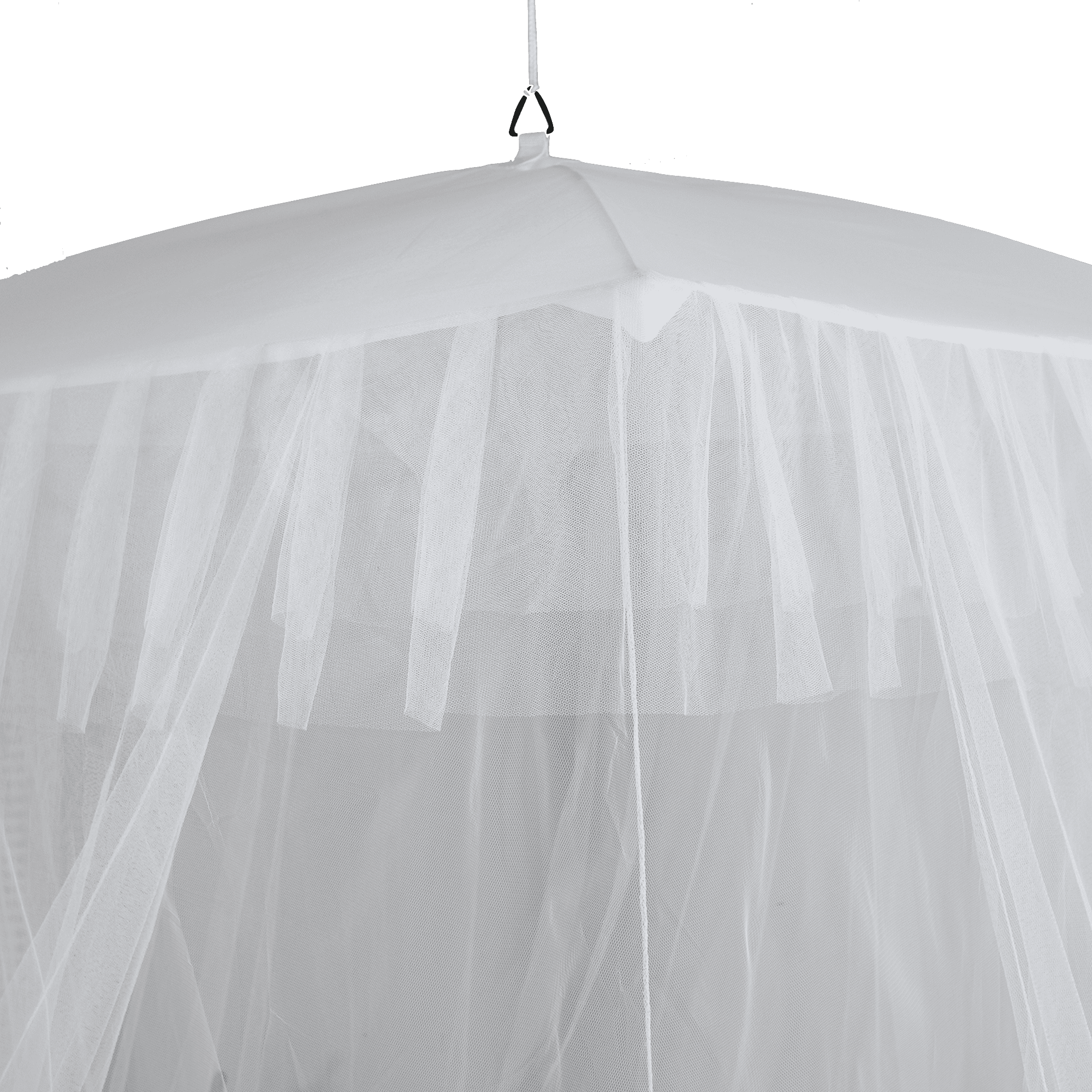 Casablanca Solid Print Solid Polyester Square Bed Canopy, Twin Full Queen King, White