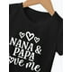 thumbnail image 4 of Nana & Papa Love Me" Girls' T-Shirt - Soft Cotton, Short Sleeve, Round Neck - Machine Washable - Casual Summer Top for Youngsters, 4 of 7