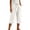 *White, variant on VBVC Women's Cotton-Linen Drawstring Capri Pants , Wide Leg Cuffed Casual Pants For Women , Ladies' Summer Beach Boho Trousers with Pockets,Army Green,S-2XL
