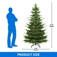 thumbnail image 3 of Dextrus 6.5ft Pre-Lit  Artificial Christmas Tree, Layered  Aspen Fir Christmas Tree with 900 PE & PVC Branch Tips & 500 Lights, Remote Control,11 Modes, Green, 3 of 9