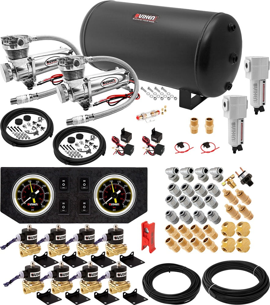 Vixen Air Suspension Kit for Truck/Car Bag/Air Ride/Spring. On Board