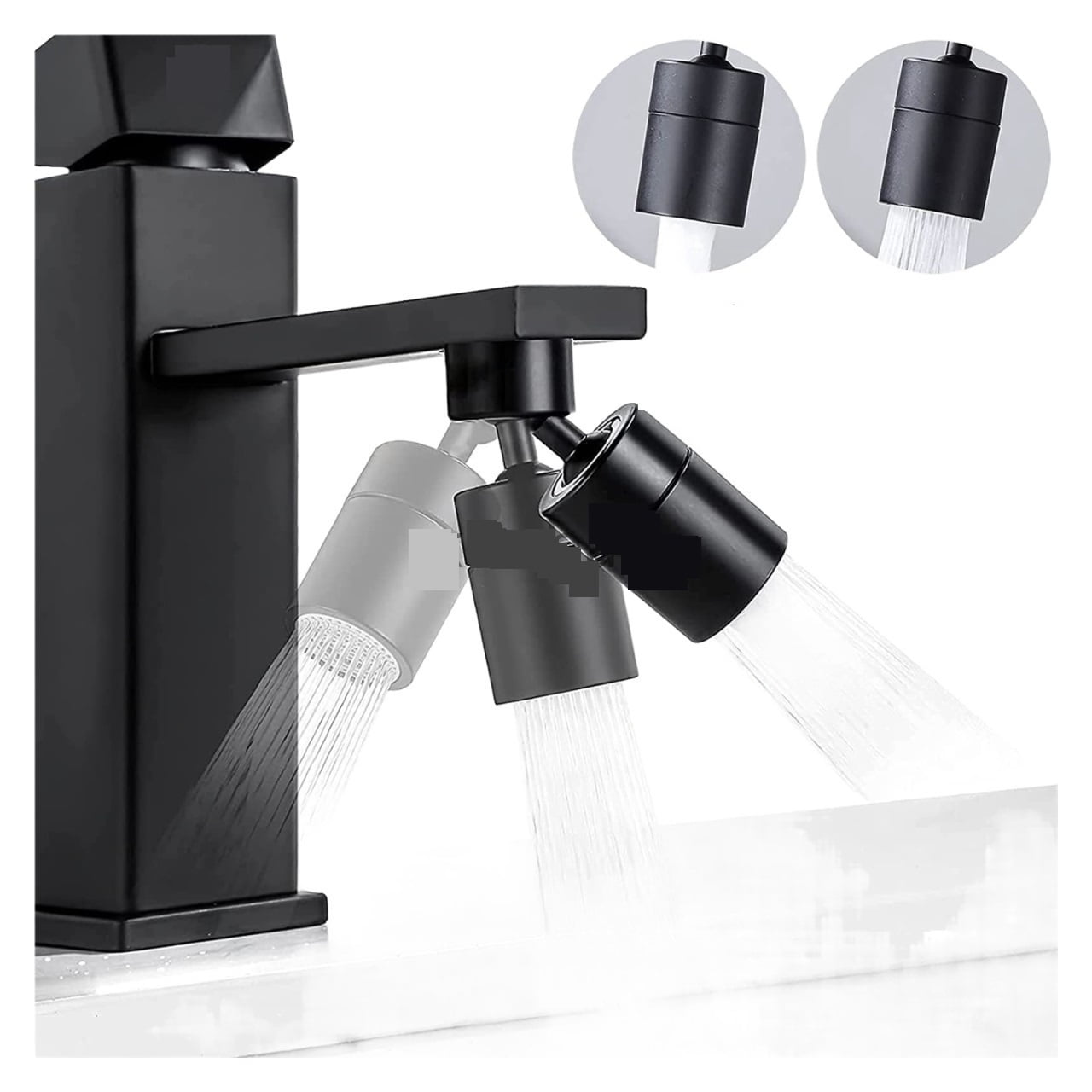 Kitchen Tap Brass Aerator Rotation Universal Splash Proof Swivel Water Saving Basin Faucet Bubbler Convenient To Install ,Easy to Use