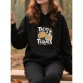 thumbnail image 3 of Funny Taco Quotes Hoodie for Men and Women, Unisex Pullover Hooded Sweatshirt, Comfortable Cotton Poly Blend, Casual Streetwear Outfit, 3 of 5
