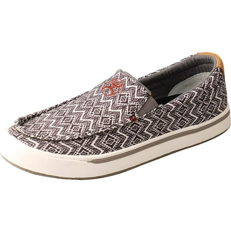 

Twisted X Men s Slip-On Hooey Loper - Designed with Fashionable Textile Design and Blended Rice Husk Outsole Black & White 9.5 M