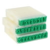 Uxcell 26 Letters Plastic Rubber Detachable Alphabet Stamp Educational Students Stationery White Green
