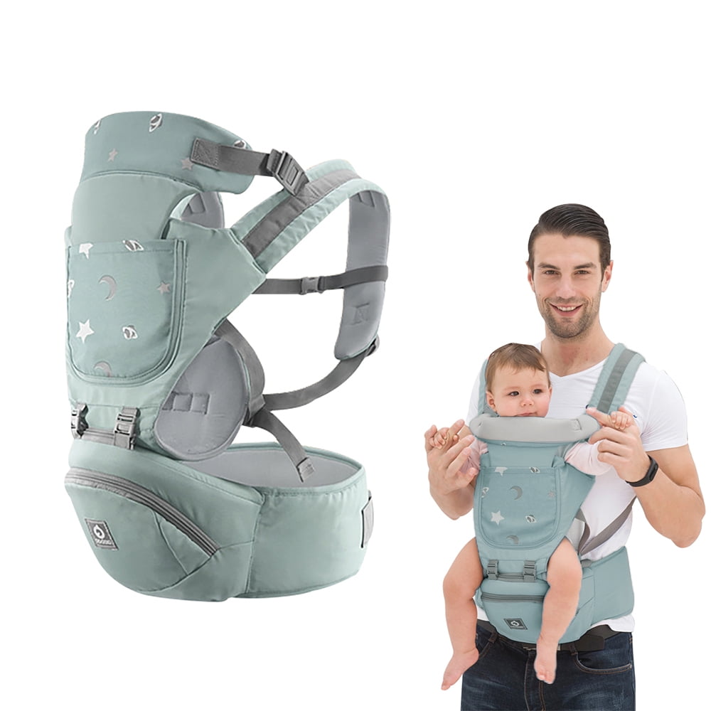 3 in 1 Convertible Baby Carrier + Hip Seat,Gray