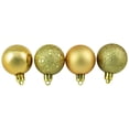 thumbnail image 2 of 96ct Vegas Gold Shatterproof 4-Finish Christmas Ball Ornaments 1.5" (40mm), 2 of 2