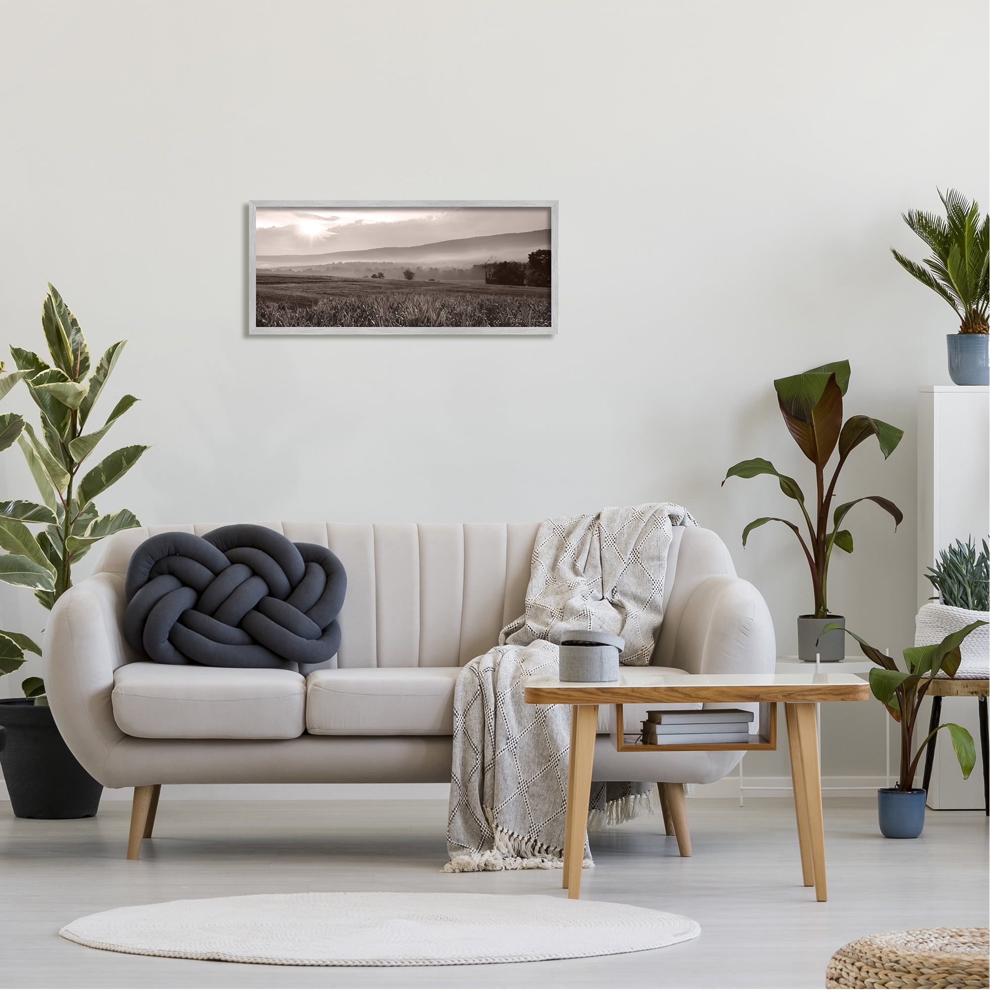 Stupell Industries Agricultural Countryside Farm Emerging Sun Rays Photography Photograph Gray Framed Art Print Wall Art, Design by Lori Deiter